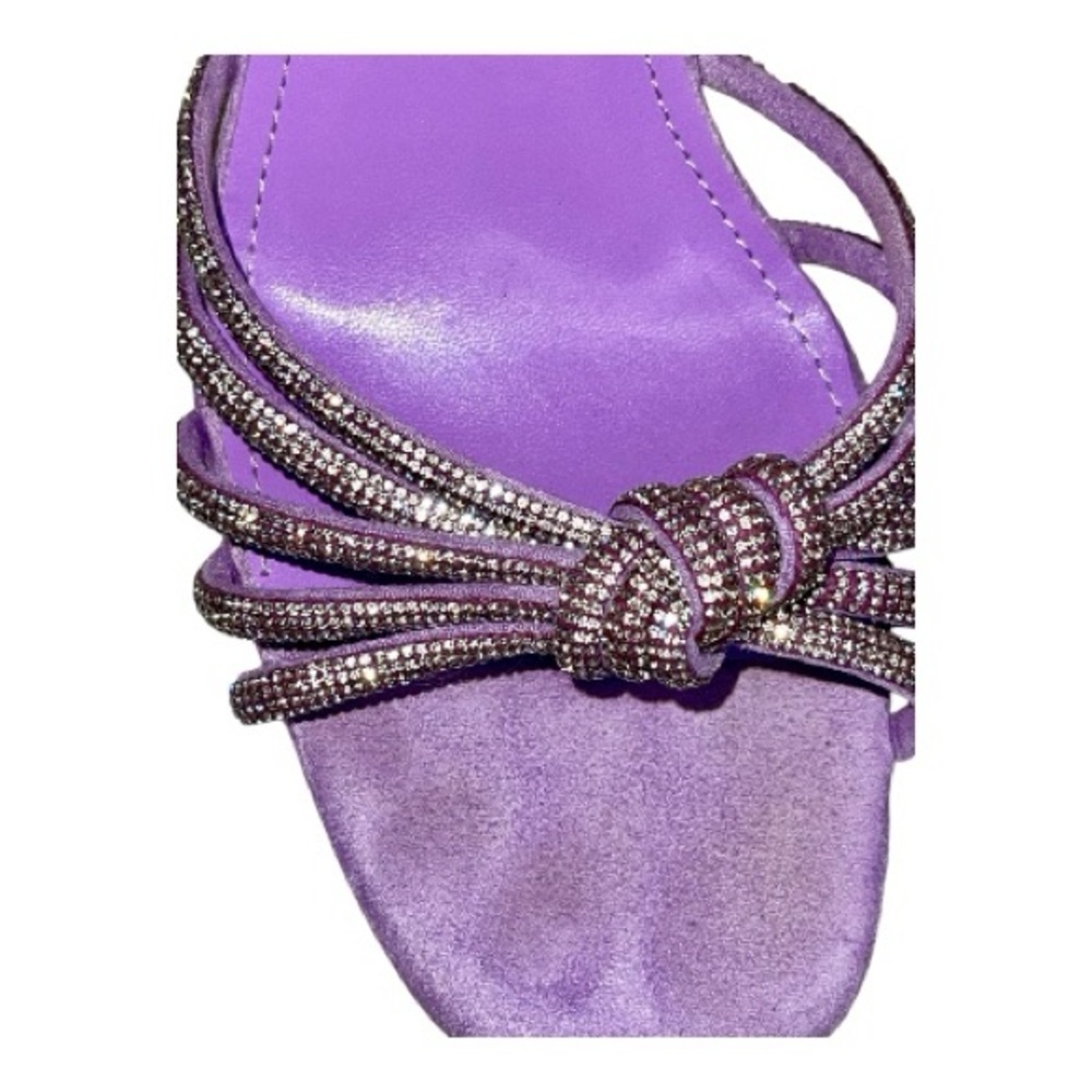 Vivianly Women's Rhinestone Platform Chunky Heels Sz 8 - Picture 5 of 10